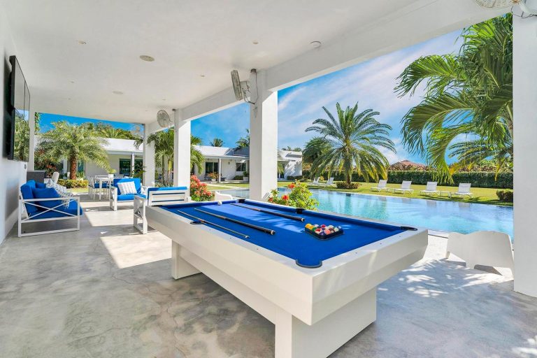 Covered outdoor game room
