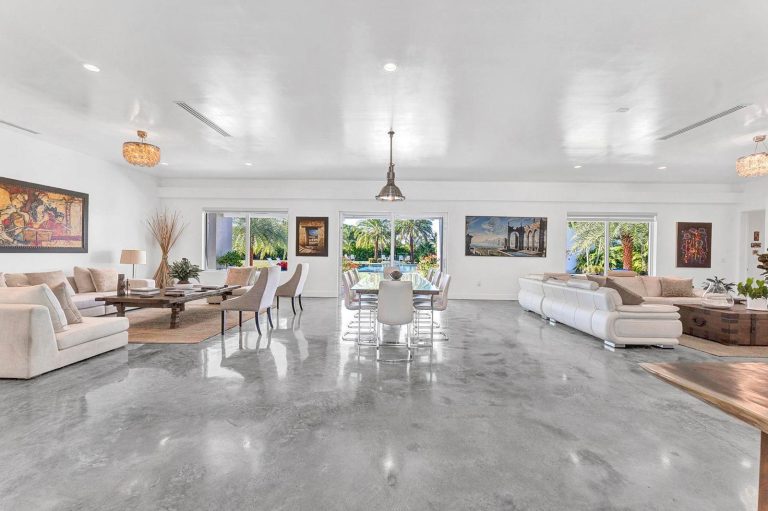 Expansive open-concept living space